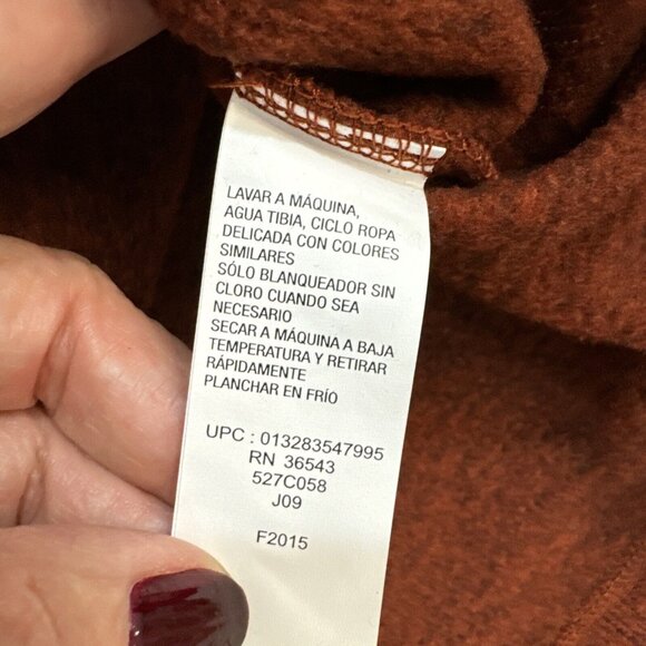 GH Bass & Co Sweater Mens XXL Orange Brown 1/4 Zip Shirt Fleece Lined Textured - Picture 6 of 15